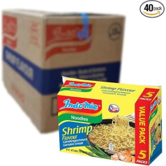 INDOMIE - Instant Makaronu garneles 5 gabaliņu iepakojums (8 x 5 x 70 g)