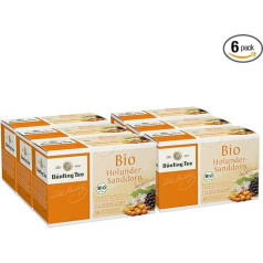 Bünting Tee Organic Elderberry smiltsērkšķu ogas, 20 glāžu maisiņi, 6 gab. iepakojums