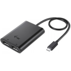 Usb-c dual display port video adapteris 2x displeja porti 4k ultra hd thunderbolt3 saderīgs