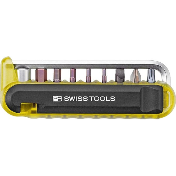 PB Swiss Tools 11 gabalu velosipēdu multifunkcionālais instruments PB 470 | 100% Swiss Made | Multifunkcionālais instruments ar uzgaļiem, leņķa skrūvgriezi, adapteri, riepu sviru kalnu velosipēdam, šosejas velosipēdam, velosipēdam, elektrovelos