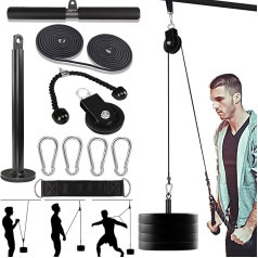 Taeku Cable Pull, fitnesa profesionālā kabeļu mašīnu sistēma, mājas trenažieru zāle, tricepss, Lat Pull, roku spēka treniņš Lat, Bar Fitness Training Equipment