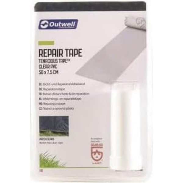 Outwell Repair Tape Clear for Windows PVC Repair Kit, pelēks, viens izmērs