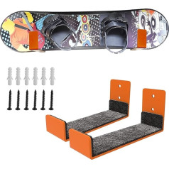 Qualward Snowboard Display Wandhalterung Rack Indoor Snowboard Aufbewahrung Stahl Metall Haken Haus und Garage Snowboard Lagerung