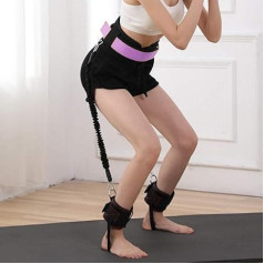 Bounce Trainer Training Device Kāju stipruma vertikālās lēciena trenažieris Brīvības kombinētais aprīkojums Vertikālās lēciena trenažieris Jump Resistance Bands System Horizontālās lēkšanas fitnesa sistēma (rozā)