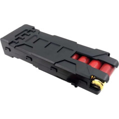 HOUSON 12GA taktiskais šautenes patronu turētājs, 10 kārtu munīcijas patronu magazīnu glabāšanas somas 12 Gauge Shotgun Cartridge Molle Magazine Bag for 12 Gauge Magazine Ammunition Black