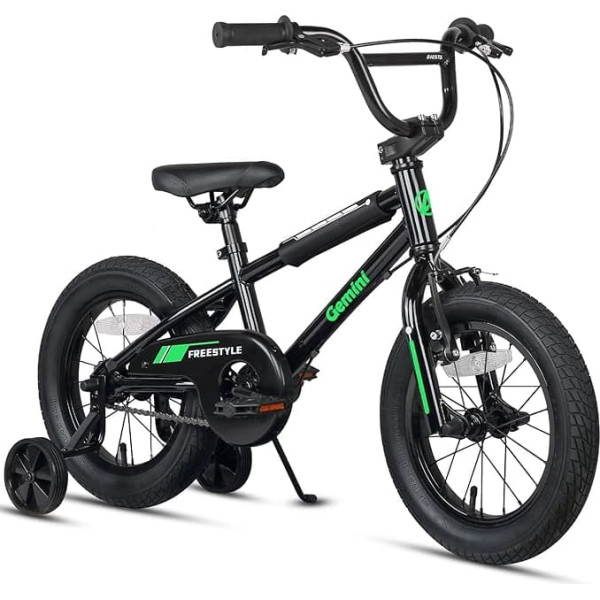 Avasta 12 14 16 collu bērnu velosipēds BMX stila velosipēds ar stabilizatoriem un statīvu 1-8 gadus veciem maziem bērniem, zēniem, zēniem, meitenēm dažādās krāsās