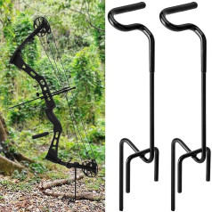 RunNico 2 Pack Medību Blind Arch Holder, Pārnēsājams Ground Stake Arch Holder ar gumijotu pārklājumu, izturīgs medību grīdas arkas pakaramais zemes mērķa vingrinājumiem