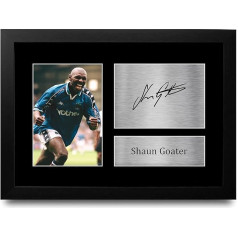 HWC Trading FR A4 Shaun Goater Manchester City Man City Dāvanas ar autogrāfu drukāts attēls futbola faniem un līdzjutējiem - A4 Framed