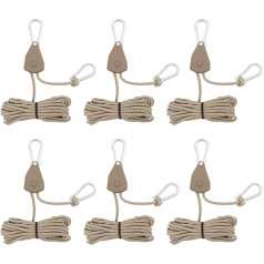 KUAIYIJU sprūdrata sprūdrats Grow Light Tents Rope Clip Hanger Kempings Nojume telts virves telts fiksētā sprādze Pulley spriegotājs ar karabīni