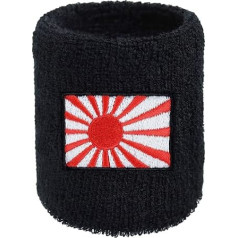 Kamikaze Sweatband Flag Embroidery Dizainera Sweatband Extreme Sport Izšūts un absorbējošs frotē auduma aproce Motorcross Dāvanu Biker Sweat Bracelet