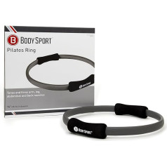 Body Sport vienvietīgs, pieaugušajiem, vienvietīgs, bērniem, vīriešiem, sievietēm Pilates riņķis, 35,6 cm diametrs, pelēks, 0