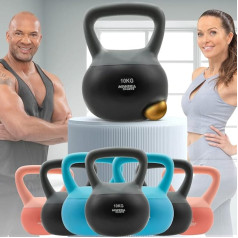 Miweba Sports Soft Kettlebell KB100 | 4,0-10,0 kg atsvari - PVC pārklājums - Soft Kettlebell - bumbiņas svars - šūpoles - hanteles - fitnesa hanteles iekštelpām un ārpus telpām - piemērotas grīdai