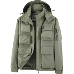 SRZYMJ Coat Vīriešu garā ziemas jaka Garā siltā pārejas jaka Melna balta āra jaka XXL jaka Ādas imitācija Softshell jaka Stepēts mētelis Garā funkcionālā jaka Parka sporta jaka