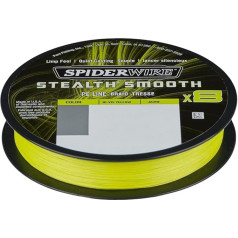 Spiderwire Stealth Smooth 8 New 2020, 150 m, dzeltens, 8 virzienu pīta aukla ar mikro pārklājumu, 0,06 mm - 0,39 mm, 5,4 kg - 46,3 kg, izturīga pret nodilumu (150, 0,11 mm - 10,3 kg)