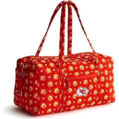 Vera Bradley Sieviešu kokvilnas NFL liela ceļojumu soma Travel Bag, Kansas City Chiefs on Red/Yellow Bandana