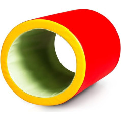 Sport-Thieme SI Roll for Children, Foam Roller for Sensory Integration, Soft Play Element, Motion Parcour, 60 x 50 x 60 cm, Diameter: 40 cm, Robust Faux Leather, Red, Green, Light Green