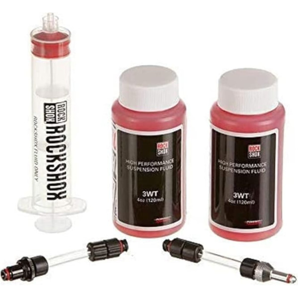 Rockshox Charger Damper Standard Bleed Kit (Komplektā ietilpst 1 šļirce, dzesētāja regulēšanas savienojums, piekares eļļa 3 W)