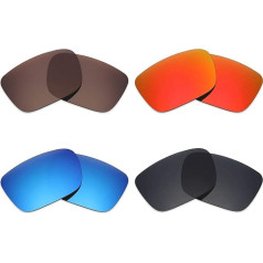 Mryok 4 pāri polarizētu rezerves lēcu Spy Optic aizsargbrillēm - Stealth Black/Fire Red/Ice Blue/Bronzas Brown