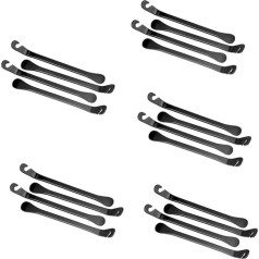 BESPORTBLE Pack of 8 Remonts Re Strength Black Steel Removal Accessories Velosipēdu Riteņbraukšana Nerūsējošā tērauda Riepu maiņas instrumenti Svira Riepu Motociklu rīks Viegls Spoon Riepu pārnēsājams