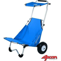 ASCAN Strand Buggy un sēdeklis ar platiem velosipēdiem un jumta jumtu un iekraušanas sēdekļa paplašinājums Beachbuggy ir ideāli piemērots Strand, baseins, sporta piederumi, piemēram, pludmales saulessargs, kempinga paklājs, Gummiboot,