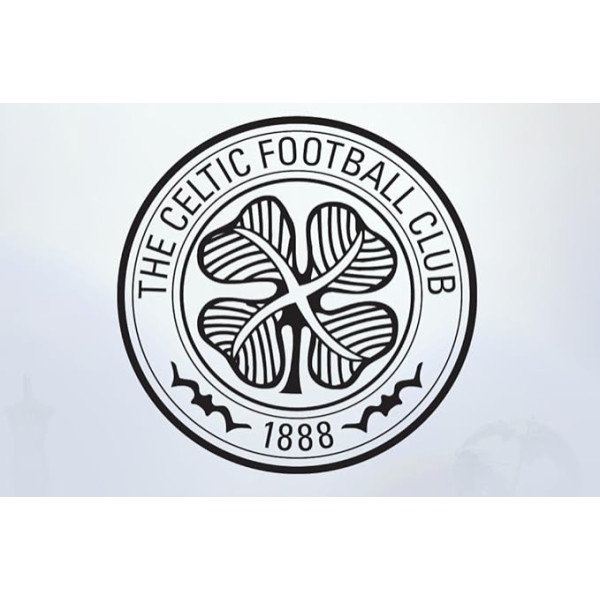 Oficiāli licencēta Celtic futbola kluba sienas uzlīme / sienas mākslas darbs, melna , 120 cm