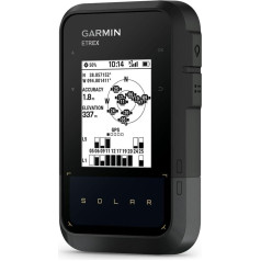 eTrex Solar GPS rokas ierīce ar saules uzlādi, 2,2 collu displejs - kompass, Tracback, Geocaching režīms, daudzfrekvenču uztveršana