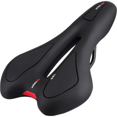 Aishces velosipēda sēdeklis Gel MTB sēdeklis, ergonomisks dobs velosipēda sēdeklis, ērts, elpojošs, piemērots vīriešiem, sievietēm, MTB, ceļa velosipēdam, sēdeklis