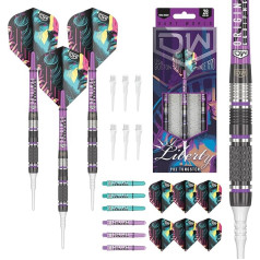 DW Liberty 90% Tungsten Soft Tip Darts - precīzi sabalansētas, precīzas un izturīgas - ideāli piemērotas profesionāliem un izklaides spēlētājiem