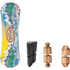 VEW-DO Grow with The Flow Bundle Including Maple Wood Balance Board, Flow Roller, Zippy Roller un Foam Teeter - Fitnesa, līdzsvara, pamattreniņu treniņš (iesācējiem un pieredzējušiem)