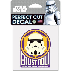 NCAA Star Wars Star Wars Storm Trooper Die Cut Auto uzlīme Wincraft, melna, 4