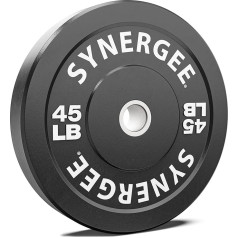 Synergee Bumper Weight Plates Strength Care Workout Weight Lifting 20.4kg Single