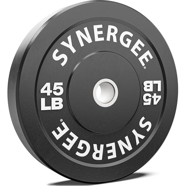 Synergee Bumper Weight Plates Strength Care Workout Weight Lifting 20.4kg Single