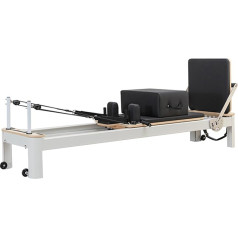 Pilates Reformer mašīna mājās, regulējama intensitāte Pilates gulta, daudzfunkcionāls Pilates Reformer, vingrošanas jogas aprīkojums, ideāls Pilates mīļotājiem, melns