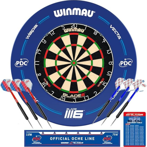 WINMAU Blade 6 Professional Bristle šautriņu dēlis - oficiālā turnīra specifikācija