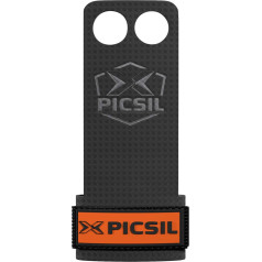 PICSIL RX Carbon Grips, Cross Training roku rokturi svarcelšanai, cimdi muskuļu vilkšanai, pievilkšanai, vingrošanai, novērš tulznas un plīsumus, paredzēti vīriešiem un sievietēm (Orange 2H, XL)