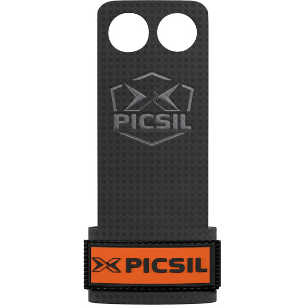 PICSIL RX Carbon Grips, Cross Training roku rokturi svarcelšanai, cimdi muskuļu vilkšanai, pievilkšanai, vingrošanai, novērš tulznas un plīsumus, paredzēti vīriešiem un sievietēm (Orange 2H, XL)