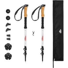 Cascade Mountain Tech Carbon Fibre Trekking Poles with Quick Adjustable Locks (Pack of 2)