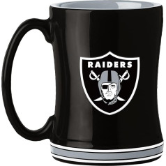 Logo Brands 623-C14RM: Las Vegas Raiders reljefa krūze, 400 ml