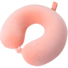 NMGHUTE Travel Pillow Neck Pillow Memory Foam Travel Neck Pillow Cotton Travel Pillow for Aeroplane Portable Neck Pillow (Pink)