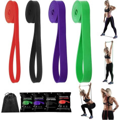 mebiusyhc Pull Up Aid Bands Resistance Bands komplekts no 4 Monster Exercise Bands Heavy Duty Stretch Fitness Bands ķermeņa pretestības treniņu fizikālās terapijas mājas treniņiem