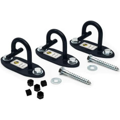 The Anchor Gym Anchor Gym-Mini H1 (Set of 3) - Wall Mounted Modular Hooking Platform for Resistance Bands, Suspension Straps, Stretch Straps, and Large Loop Bands