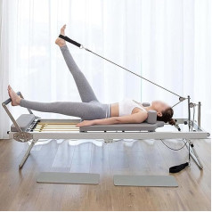 Pilates Reformer mājas salokāms Reformer Pilates mašīna ierīce Salokāms daudzfunkcionāls Pilates aprīkojums mājas treniņiem ķermeņa izturības stiepšanas līdzsvara vingrinājumiem, A