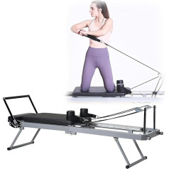 Salokāms Pilates Reformer mašīna Pilates Reformer mašīna spēka treniņiem - jogas apmācības ierīce, ideāli piemērota Pilates mīļotājiem