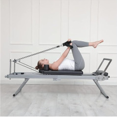 Llchaensc salokāms Pilates Reformer mašīna, salokāms Pilates Reformer mašīna mājās un sporta zālē, uzlabo pamatnes spēku un līdzsvaru