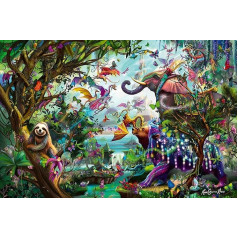 Ravensburger Puzzle 12000812 - Tropu pūķi - 4000 gabaliņu puzle pieaugušajiem un bērniem no 14 gadiem, fantāzijas puzzle