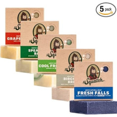 Dr. Squatch Natural Soap Bar for Men, 5 Pack to Choose From - Birch Wood Breeze, Cool Fresh Aloe, Fresh Waterfalls, Grapefruit IPA, Spearmint Basil