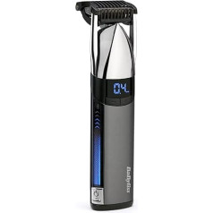 BaByliss Super-X Metal Stubble Trimmer, Movable Cutting Head, Japanese Steel, Thorough and Gentle for Short Beards and Stubble S996E