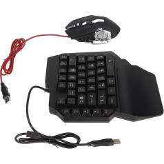 Pusroku spēļu tastatūras un peles kombinācija 35 taustiņi Pārnēsājamā PUBG spēļu tastatūra ar plaukstas locītavas balstu Vadu spēļu peles pārveidotājs Android ierīcēm