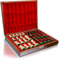 Staunton Chess Pieces NO.5 in Luxus Box | Master of Chess | Gewichtete nur Schachfiguren Holz - Handgemachtes Championship Chess Set Ohne Schach Brett