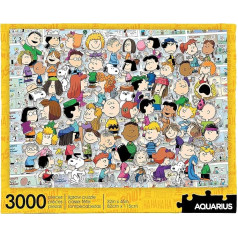 AQUARIUS Peanuts Cast Puzzle (3000 gabaliņu puzle) - Oficiāli licencēta Peanuts Merchandise & Collectibles - Bez atspīdumiem - Precīzs fit - Praktiski bez puzles putekļiem - 32 x 45 collas